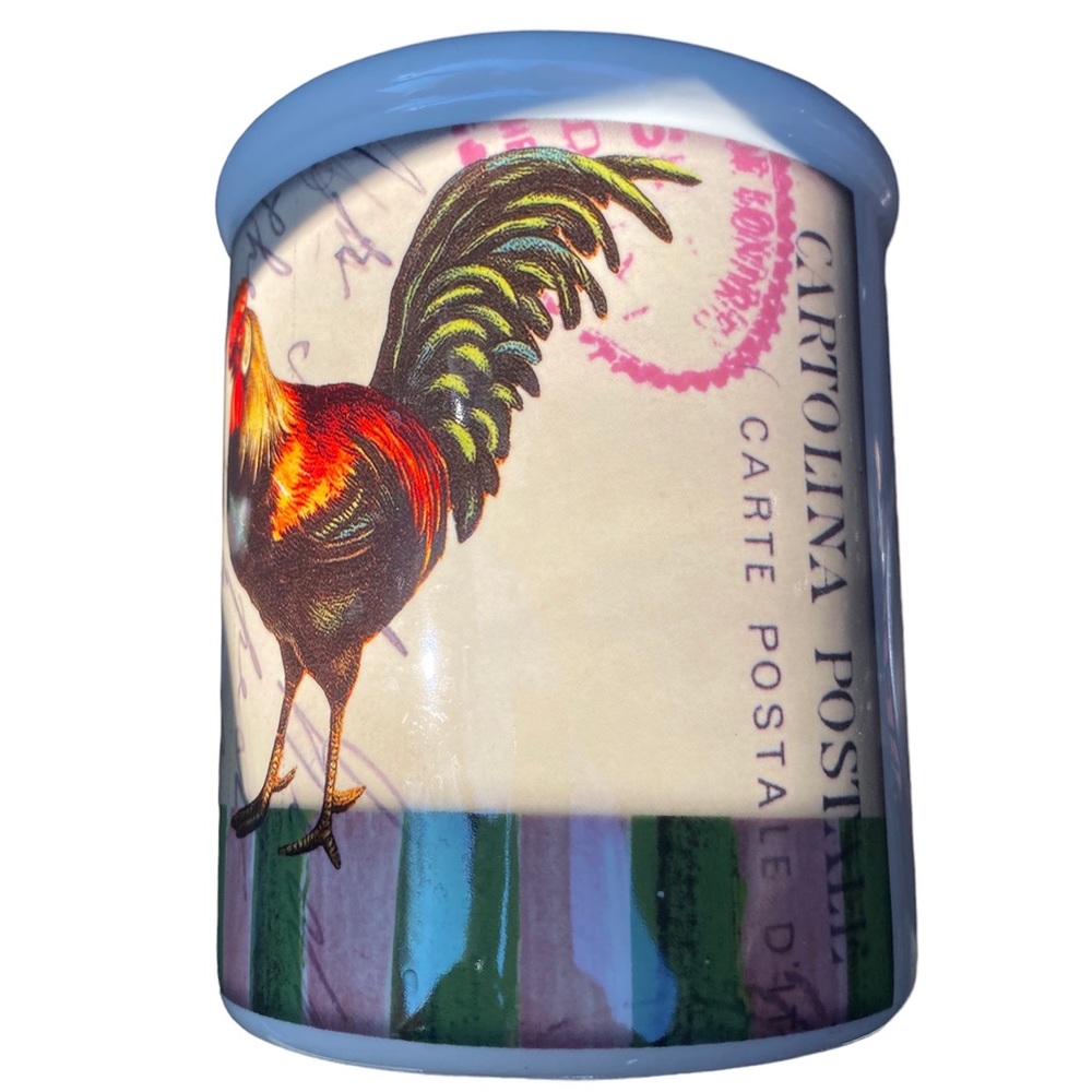 Paula Scaletta Rooster Canister, Utensil holder, Vase container, Ceramic